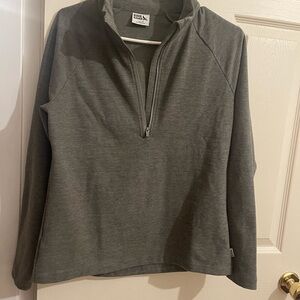 Eddie Bauer Women's Gray Half-Zip Sweater